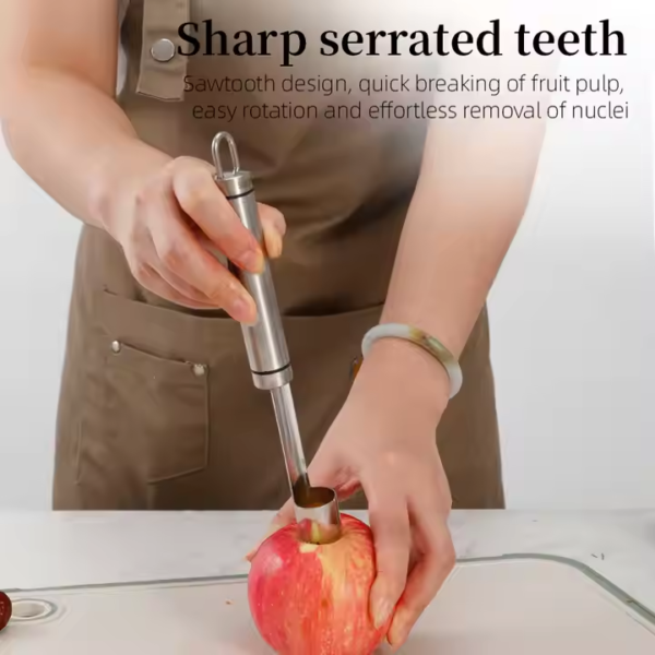 Stainless Steel Cherry Pitter Fruit Strawberry Remover Corerr Set Pepper Vegetable Corer for Apple Pear Cherry Chili - Image 4