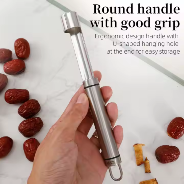 Stainless Steel Cherry Pitter Fruit Strawberry Remover Corerr Set Pepper Vegetable Corer for Apple Pear Cherry Chili - Image 5