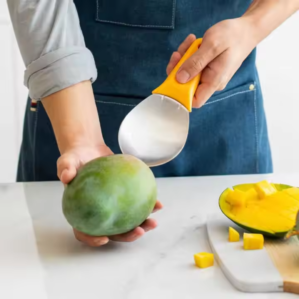Stainless Steel Mango Peeler Fruit Flesh Remover Spoon Dicing Peel Kernel Separator Mango - Image 3