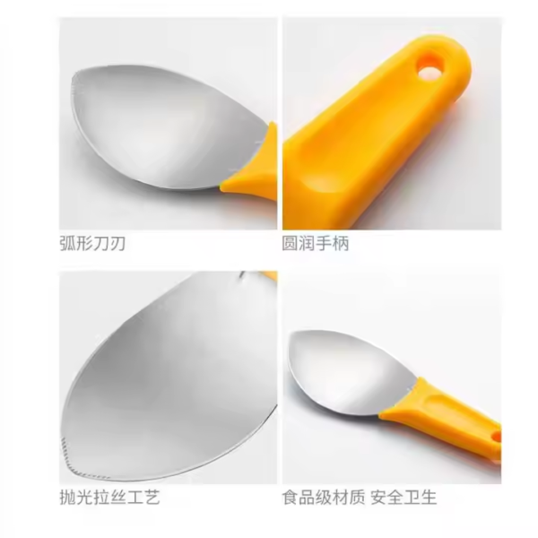Stainless Steel Mango Peeler Fruit Flesh Remover Spoon Dicing Peel Kernel Separator Mango - Image 2