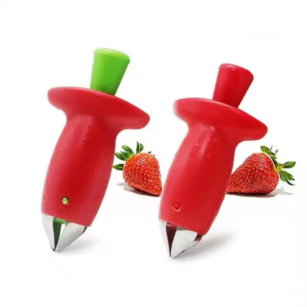 Strawberry Huller Fruit Slicer Set Berry Stem Leaves Huller Gem Remover Removal Fruit Peeling Tool Kitchen Gadgets