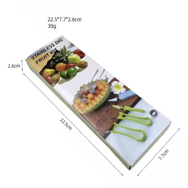 New Arrival Fruit Carving Knife Melon and Fruit Separator Three-Piece Platter Tool Set - Image 3