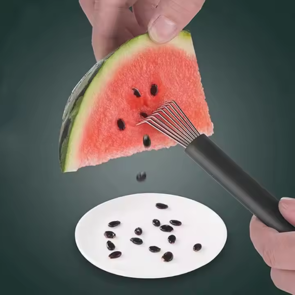 Watermelon Seed Remover Stainless Steel Fruit Divider Fruit Vegetable Digging and Seed Removal Tool Portable Kitchen Gadget - Image 2