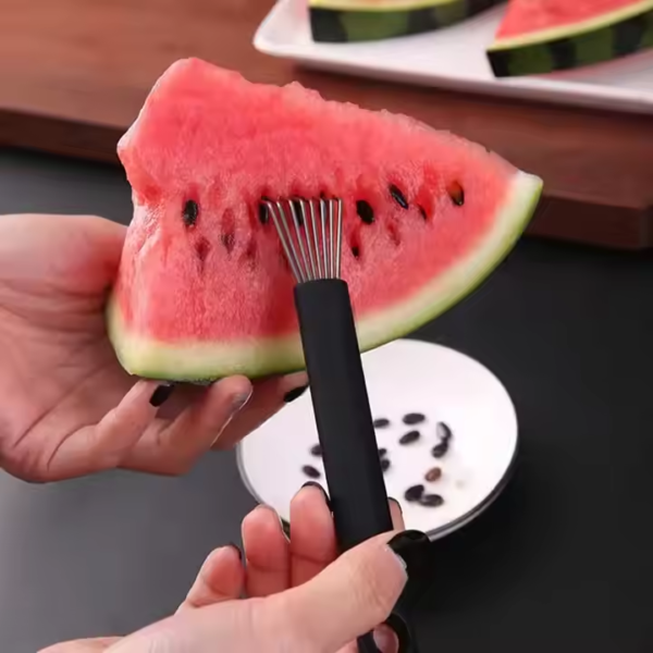 Watermelon Seed Remover Stainless Steel Fruit Divider Fruit Vegetable Digging and Seed Removal Tool Portable Kitchen Gadget - Image 5