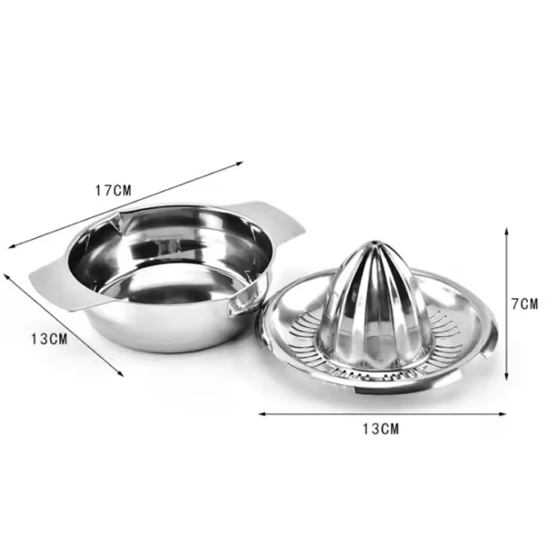 Stainless Steel 304 Manual Juicer Fruit Lemon Lime Orange Squeezer with Bowl Juicer Strainer - Image 2