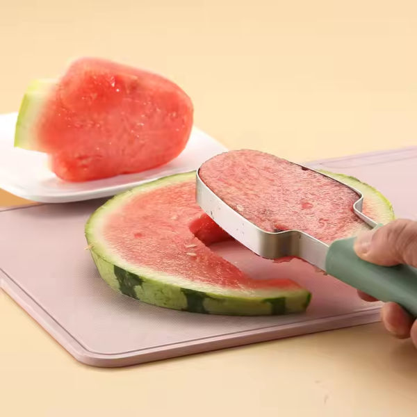 Stainless Steel Watermelon Cutter Slicer Tool with Non-slip Fork Fruit Kitchen Gadget with PP Material for Restaurant Bar KTV - Image 6