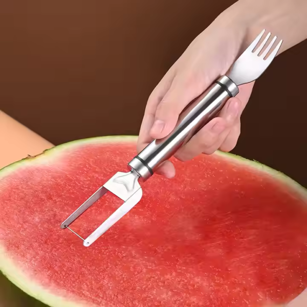 Hot Stainless Steel Fork Creative Watermelon Cutter Multi-functional Splitter Vegetable Tool Fruit - Image 2