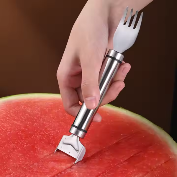 Hot Stainless Steel Fork Creative Watermelon Cutter Multi-functional Splitter Vegetable Tool Fruit - Image 4