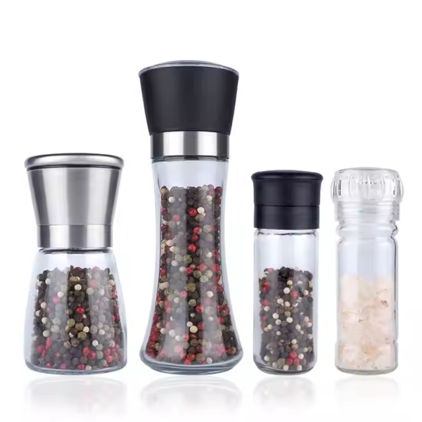 Best Price Manual Disposable Spice Salt Pepper Mill, Wholesale 80ml 100ml Glass Plastic Refillable Spice Salt Pepper Grinder
