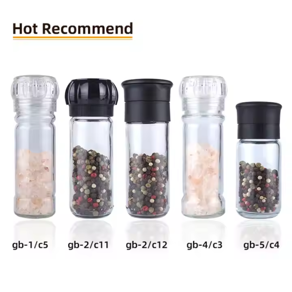 Best Price Manual Disposable Spice Salt Pepper Mill, Wholesale 80ml 100ml Glass Plastic Refillable Spice Salt Pepper Grinder - Image 2