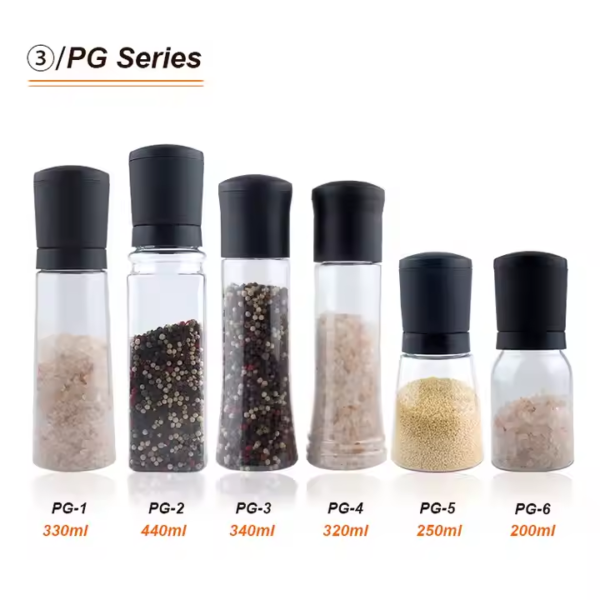 Best Price Manual Disposable Spice Salt Pepper Mill, Wholesale 80ml 100ml Glass Plastic Refillable Spice Salt Pepper Grinder - Image 3