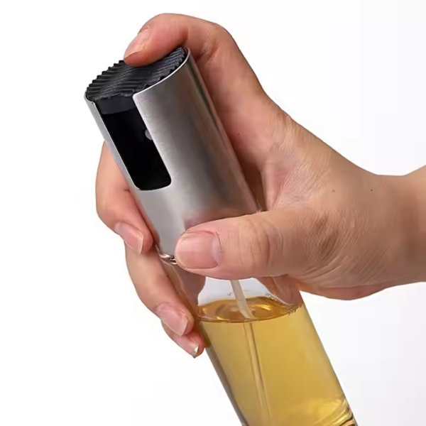 100ml Custom Stainless Steel Kitchen Olive Oil Spray Bottle Pump Leakproof Oil Vinegar Sprayer Dispenser for Cooking Barbecue - Image 2