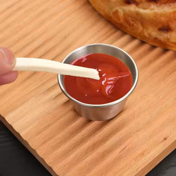 Food Grade 18/8 Ramekin Korean Dip Cup Small Round Stainless Steel Sauce Cup - Image 4