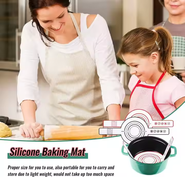 Non Stick Silicone Bread Baking Mat With Long Handles Easy to Transfer Sourdough Bread Sling for Dutch Oven Liners - Image 3