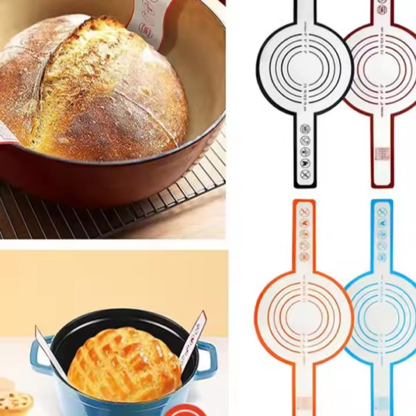 Non Stick Silicone Bread Baking Mat With Long Handles Easy to Transfer Sourdough Bread Sling for Dutch Oven Liners - Image 5
