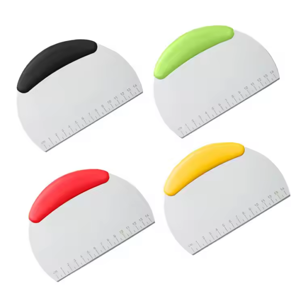 Premium Dough Scraper and Cutter Stainless Steel Bench Scraper With Measuring Scale Multi-Purpose Food Scraper Chopper