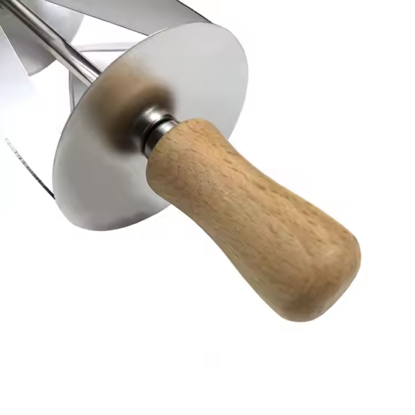 Baking Tools Pastry Cutter Wood Handle Stainless Steel Croissant Cutter Roller - Image 4