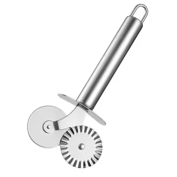 High Quality Promotion Kitchen Tool Pizza Knife Slicer Stainless Steel Pizza Cutter Wheel with Two Blades