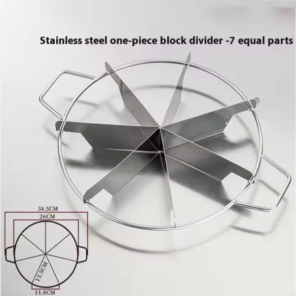 Stainless Steel 6/7/8 Portion Round Cutter Metal Pizza & Cake Divider Tool for Cakes & Pizzas - Image 5