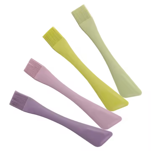 2-in-1 Silicone Double-Head Spatula with Oil Brush Dual-Purpose Baking Scraper Outdoor Barbecue Brush Cream Cooking Baking Tools