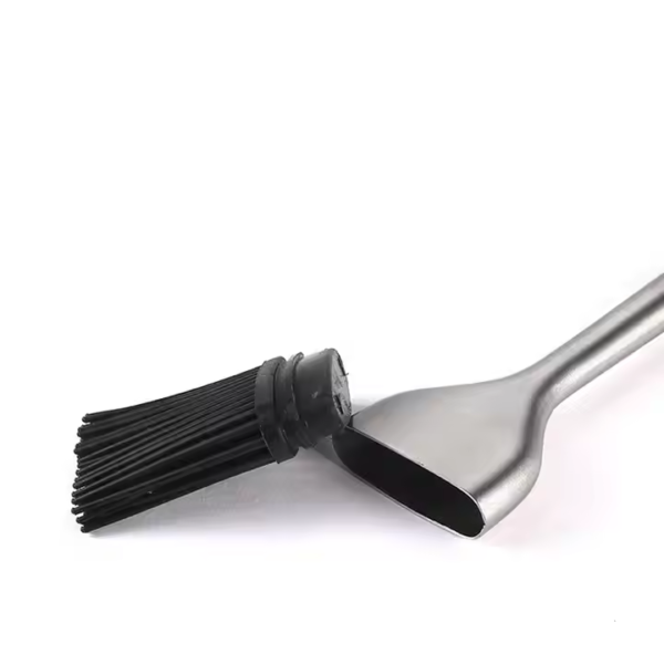 Grilling BBQ Baking Pastry and Oil Stainless Steel Brush With Back up Silicone Brush Heads - Image 3