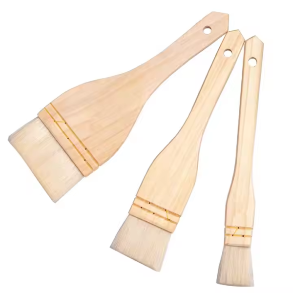 Wood Handle Wool Brush Home Use BBQ Oil Brush Kitchen Bakery Cake and Bread Baking Pastry Brush