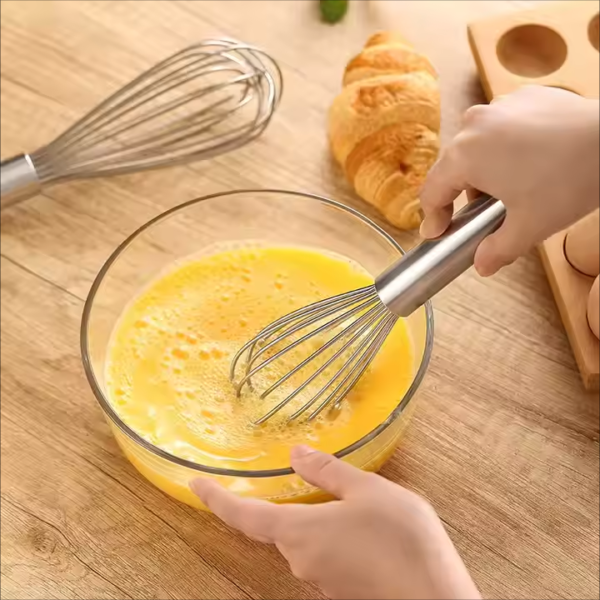 Different Size Manual Stainless Steel Wire Egg Whisk Multifunction Cream Butter Beater for Baking and Blending - Image 4