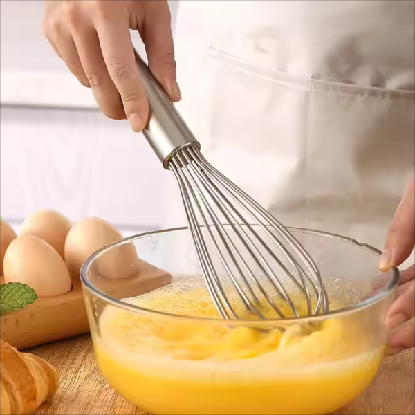 Different Size Manual Stainless Steel Wire Egg Whisk Multifunction Cream Butter Beater for Baking and Blending - Image 5