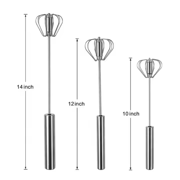 Semi-Automatic Stainless Steel Hand Pressure Egg Beater Kitchen Accessories Tools Cream Utensils Whisk Manual Mixer Metal - Image 5
