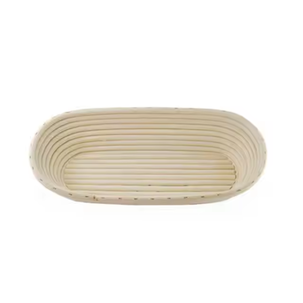 10 Inch Oval Linen Sourdough Banneton Proofing Basket Natural Indonesian Rattan Bread Bakeware for Household Use - Image 3