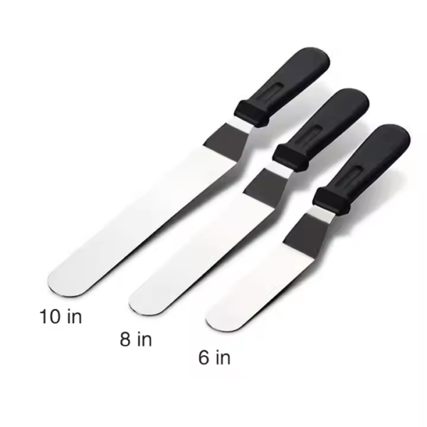 Hot Sale 8 Inch Cake Decorating Angled Icing Spatula Stainless Steel Offset Frosting Spatulas