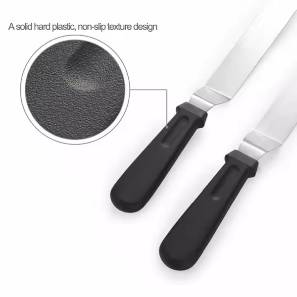Hot Sale 8 Inch Cake Decorating Angled Icing Spatula Stainless Steel Offset Frosting Spatulas - Image 2