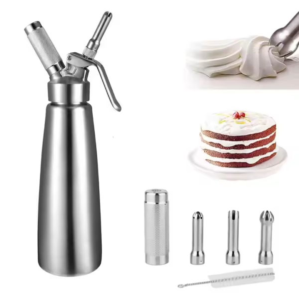 1000Ml Stainless Steel Hand Whipped Cream Dispenser Bottle