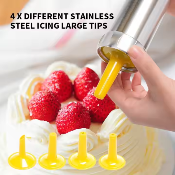 Cookie Cutter Nozzle Kit DIY Cookie Maker Cutter Kit Cake Pastry Nozzle Cake Decorating Tools with 20 Cookie Pans and 4 Nozzles - Image 3