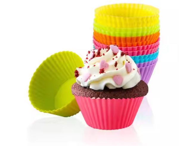 Round Shape Cake Baking Tray Food Grade Silicone Muffin Cake Mould