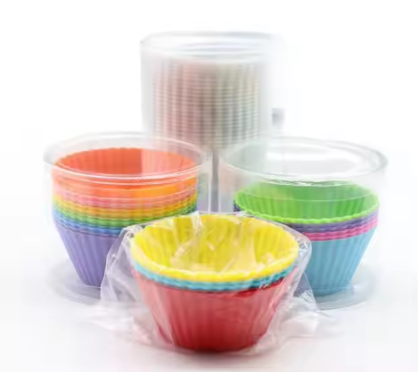 Round Shape Cake Baking Tray Food Grade Silicone Muffin Cake Mould - Image 3