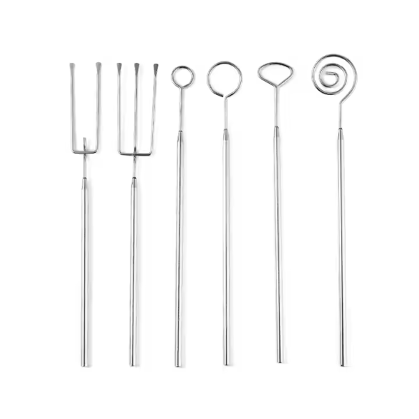 Kitchen Accessories 6pcs Set Candy Dipping Stainless Steel Chocolate Cheese Tools Set Candy Dipping Tools Set