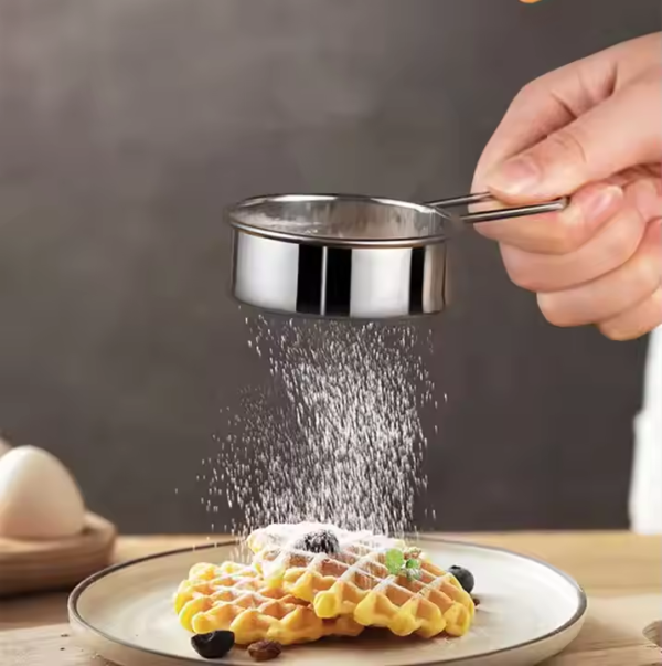 Mini Flour Sifter Sieve Mesh Filter for Baking Stainless Steel Sugar Chocolate Powder Sieve Duster - Image 3