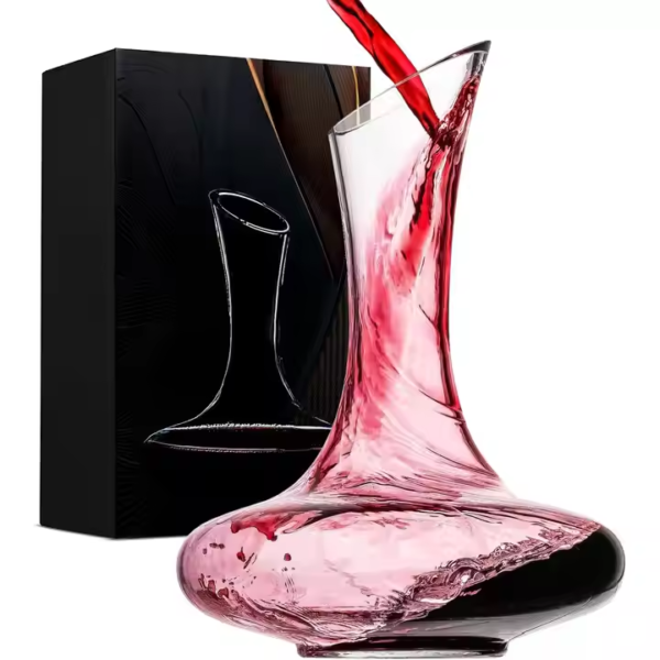 OEM ODM 900ml 1000ml 1200ml 1400ml 2000ml Lead-Free Crystal Glass Transparent Wine Decanter - Image 3
