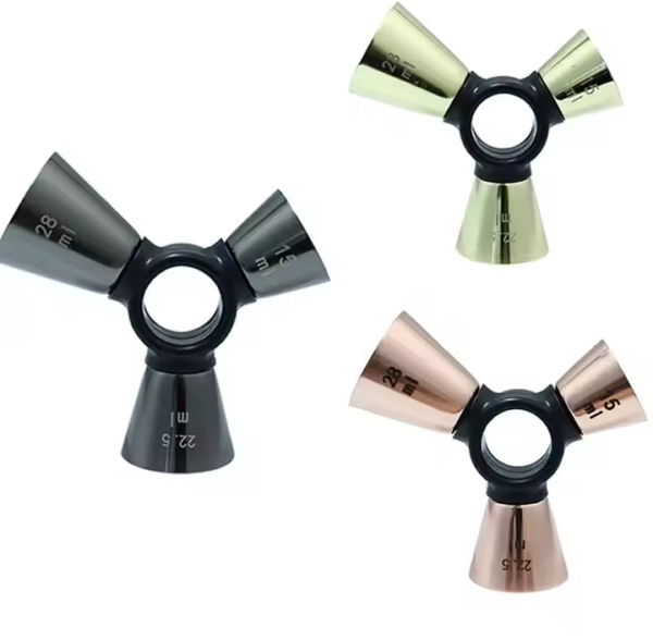 Bar Tools Three-head bar Wine Jigger Silver Rose Gold Black Stainless Steel Jigger