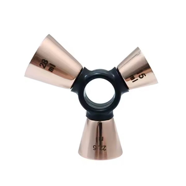 Bar Tools Three-head bar Wine Jigger Silver Rose Gold Black Stainless Steel Jigger - Image 3