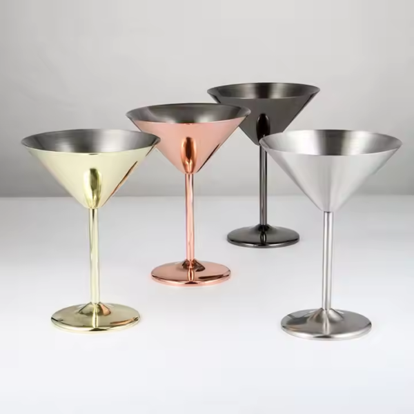 Wedding Anniversary Christmas Gifts Elegant Stainless Steel Champagne Flutes Metal Copper Champagne Glasses