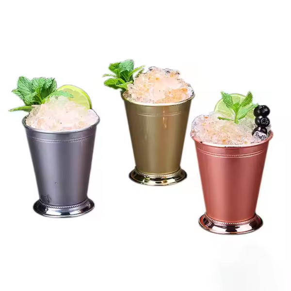 Premium 350ml Copper Plated Silver Rose Gold Mug Stainless Steel Drinking Glasses Durable Mint Julep Cup - Image 2