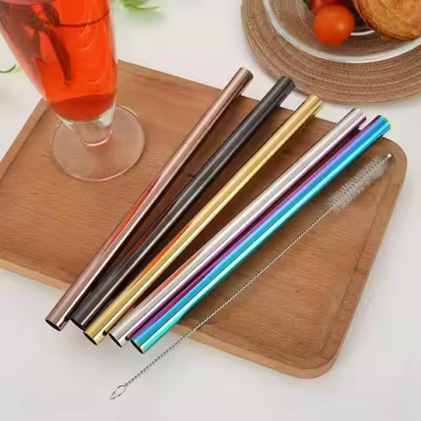 Metal Boba Straws Reusable 12mm Stainless Steel Bubble Tea Straw for Smoothie Milkshakes - Image 2