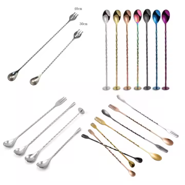 Gold/Black/Sliver Muti-function Bar Stirrer Mixing Spoons Stainless Steel Mixer Stirrer Bar Spoon - Image 3