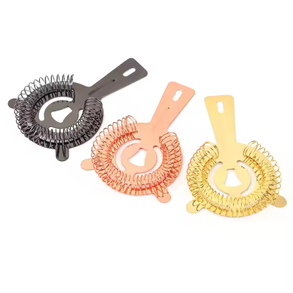 Electroplated Ice Filter Rose Gold Gun Black Ice Strainer Blending Tool