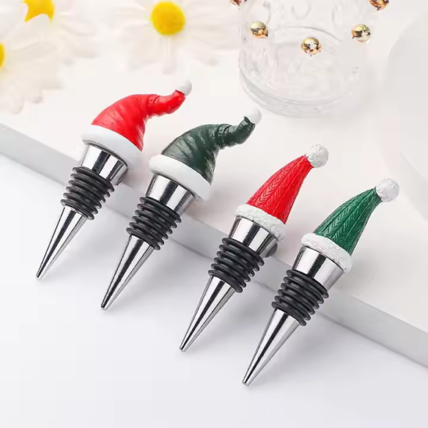 Premium Red Wine Stoppers Best-Selling Christmas Party Decorations Festive Occasions Premium Zinc Alloy Resin Wine Preservers - Image 2