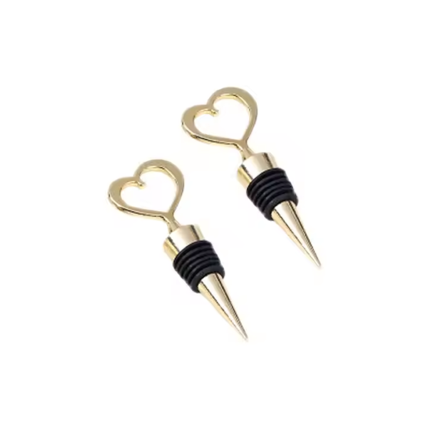 Distinctive Gold Heart-shaped Red Wine Stopper