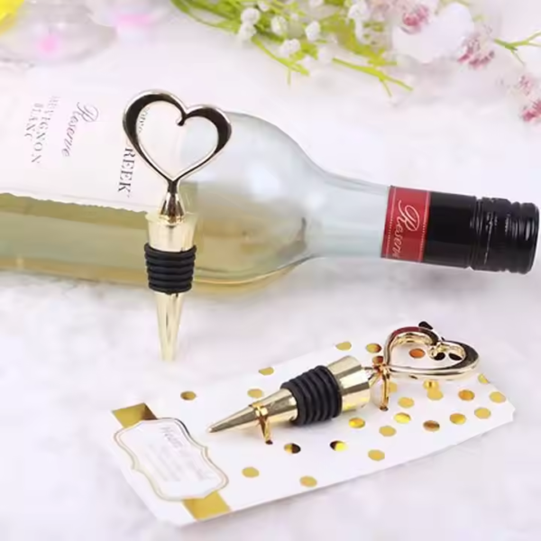 Distinctive Gold Heart-shaped Red Wine Stopper - Image 4