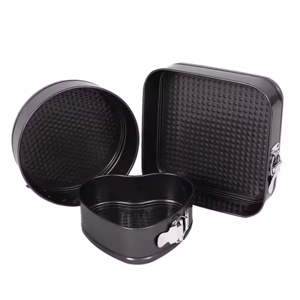 Customized DIY Bottom Removable Cake Pans 3PCS Cake Mold Set Non-Stick Baking Mold Bakeware Carbon Steel Baking Pans Tray Set